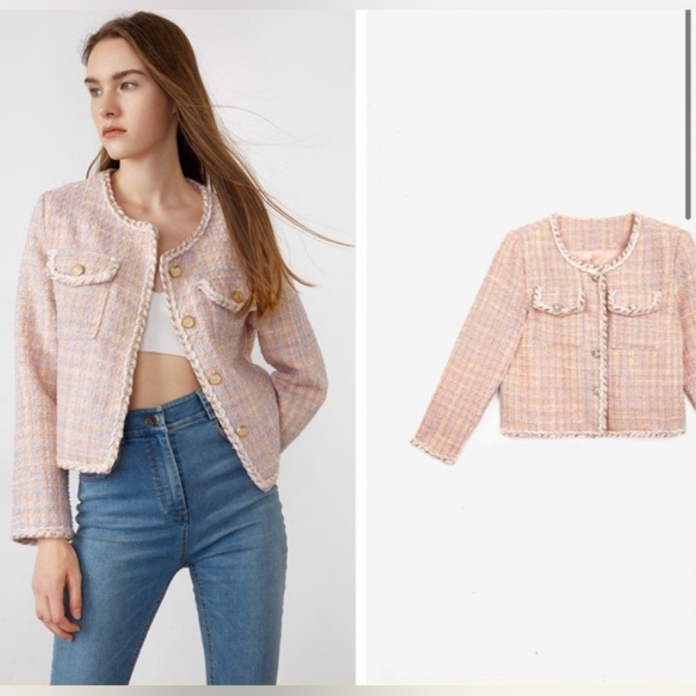 J.ing tweed cardigan